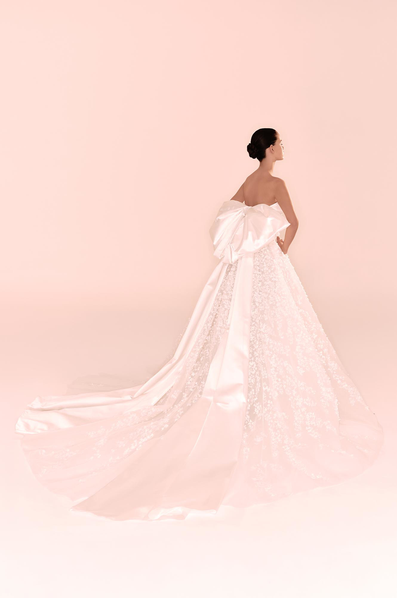 Zuhair Murad Mariage Fall 2026 Look 14 high-neck lace mermaid wedding dress with long sleeves and sheer bodice